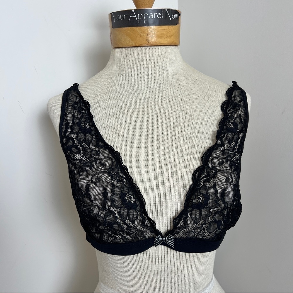 Blue Lemon Black Lace Large Bra Large (460)